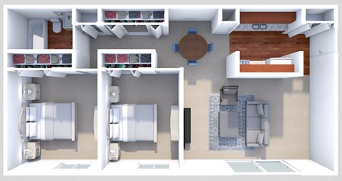 a floor plan of a 1 bedroom apartment